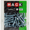 Mack 1018037 - houtdraadbout staal verzinkt 40 st 6 x 30 mm | 5 stuks