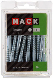 Mack 1018051 - houtdraadbout staal verzinkt 16 st 8 x 70 mm | 5 stuks - afbeelding 2