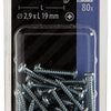 Mack 1018056 - zelftappende schroef cylkop verz. 80 st 2,9 x 19 mm | 10 stuks