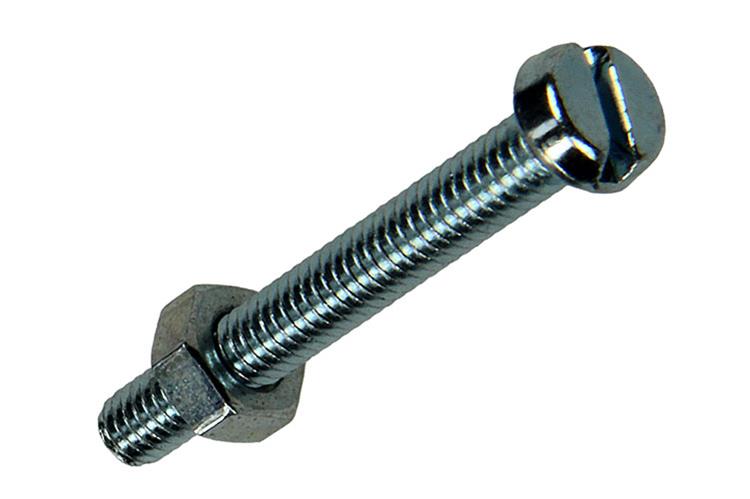 Mack 1018092 - metaalschroef cyl. kop + moer verz. 40 st m4 x 30 mm | 5 stuks