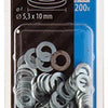 Mack 1018115 - sluitring staal verzinkt 200 st 5,3 x 10 mm | 10 stuks