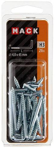 Mack 1018145 - schroefduim staal verzinkt 26 st 4,0 x 45 mm | 5 stuks - afbeelding 3
