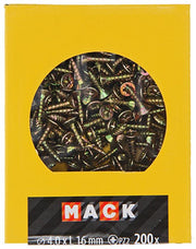 Mack 1020089 - spaanplaatschroef vz kop geel vz 200 st 4,0 x 16 mm | 5 stuks - afbeelding 2