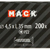 Mack 1020103 - spaanplaatschroef vz kop geel vz 200 st 4,5 x 35 mm | 5 stuks