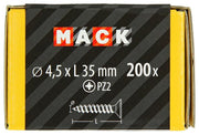 Mack 1020103 - spaanplaatschroef vz kop geel vz 200 st 4,5 x 35 mm | 5 stuks - afbeelding 4