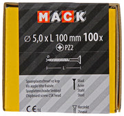 Mack 1020120 - spaanplaatschroef vz kop geel vz 100 st 5,0 x 100 mm | 2 stuks - afbeelding 4