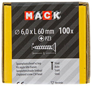 Mack 1020123 - spaanplaatschroef vz kop geel vz 100 st 6,0 x 60 mm | 2 stuks - afbeelding 4