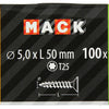 Mack 1020152 - spaanplaatschroef vz kp-zelfb.gvz 100st 5,0 x 50 mm | 5 stuks