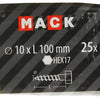 Mack 1020182 - houtdraadbout verzinkt 25 st 10 x 100 mm | 3 stuks