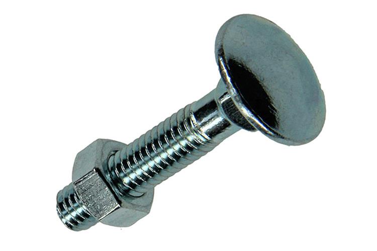 Mack 1020191 - houtbout + moer verzinkt 50 stm5 x 25 mm | 5 stuks