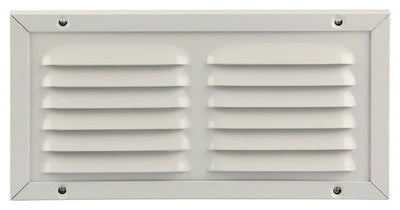 Renson 1006345 - schoepenrooster + kader + mug.opbouw 437 ral9010 200x100mm | 2 stuks