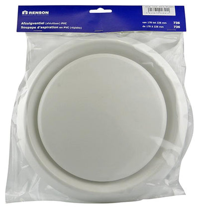 Renson 1006382 - afzuigventiel inbouw 736 dia pvc ø200 | 2 stuks