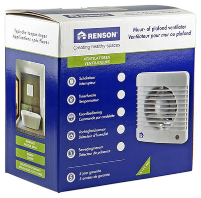 Renson 1006432 - mechanische ventilator standaard 7103 wit ø 150 | 2 stuks