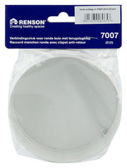 Renson 1008568 - pvc verbindingsstuk + terugslag klep 7007 wit diam. 125mm | 2 stuks - afbeelding 2