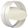 Renson 1008569 - pvc verbindingsstuk + terugslag klep 7007 ø. 150mm - wit | 2 stuks