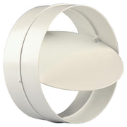 Renson 1008569 - pvc verbindingsstuk + terugslag klep 7007 ø. 150mm - wit | 2 stuks - afbeelding 1