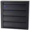 Renson 1057984 - dampkaprooster 433 (173x173) ral 9005 zwart | 2 stuks