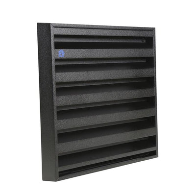 Renson 1058001 - opbouwmuurrooster met gaas 431 (225x225) str 9005 zwart | 2 stuks