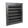 Renson 1058004 - inbouw rooster met flens 411 (200x200) ral 9005 zwart | 2 stuks