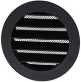 Renson 1057993 - inbouw rond schoepenr met gaas434r dia 100 ral 9005 zwart | 10 stuks - afbeelding 1