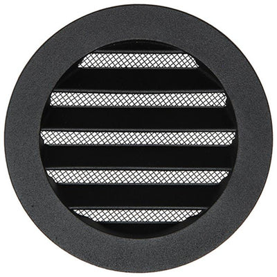 Renson 1057993 - inbouw rond schoepenr met gaas434r dia 100 ral 9005 zwart | 10 stuks