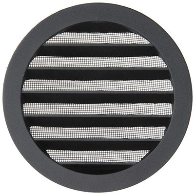 Renson 1057995 - inbouw rond schoepenr met gaas434r dia 150 ral 9005 zwart | 10 stuks