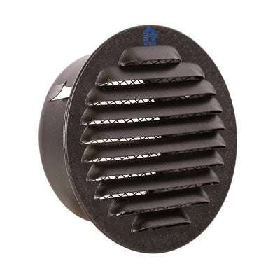 Renson 1059761 - inbouw rond schoepenr met gaas435r dia 100 ral 9005 zwart | 8 stuks