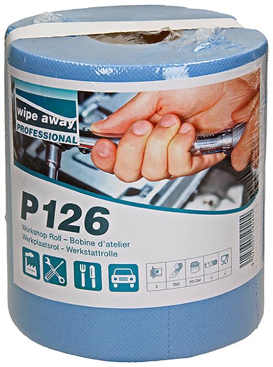 Ecoline 1056854 - single pack rol blauw 2-laags 65m x 20cm - 346 vel | 4 stuks