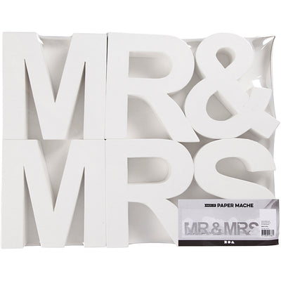 Https: www.cchobby.nl letters-mr-mrs-h-17-5-cm-d-4-5-cm-wit-1-set