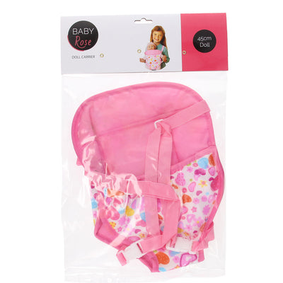 Johntoy baby rose buikdraagzak voor poppen