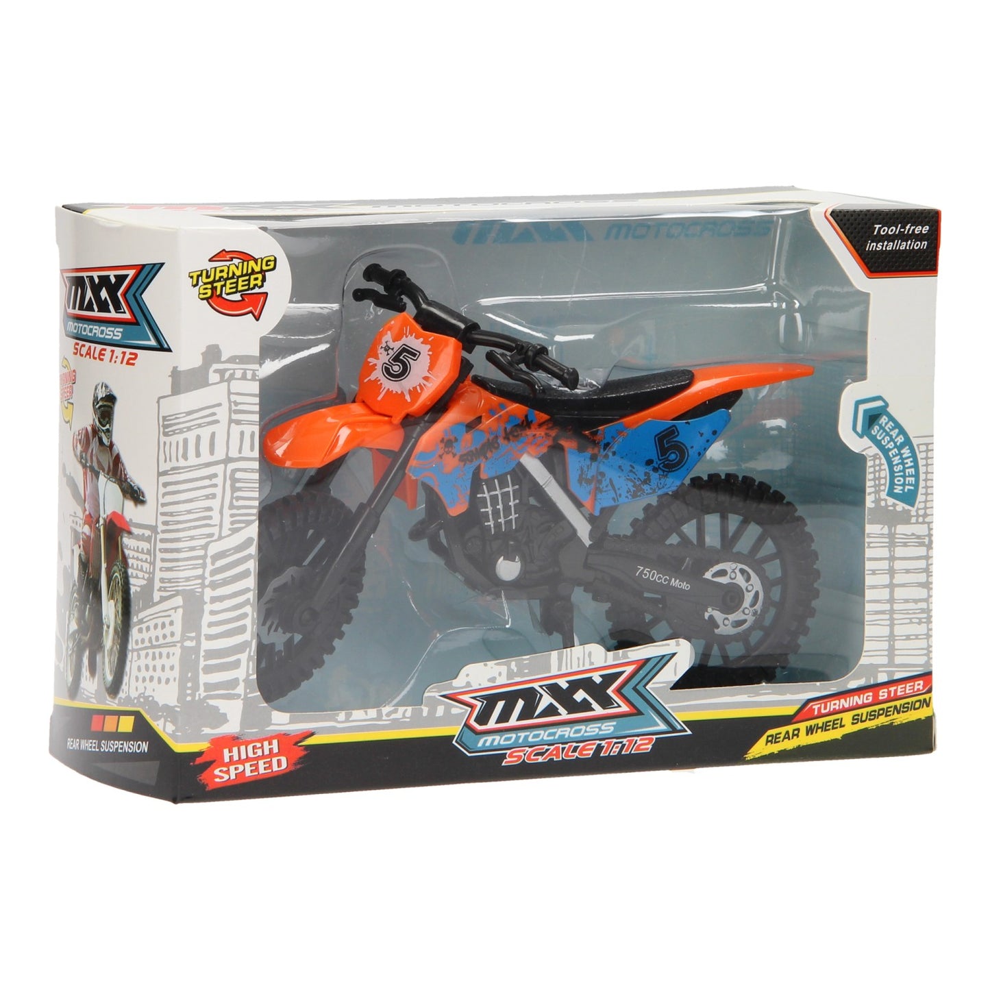 Johntoy motor met achterwiel ophanging