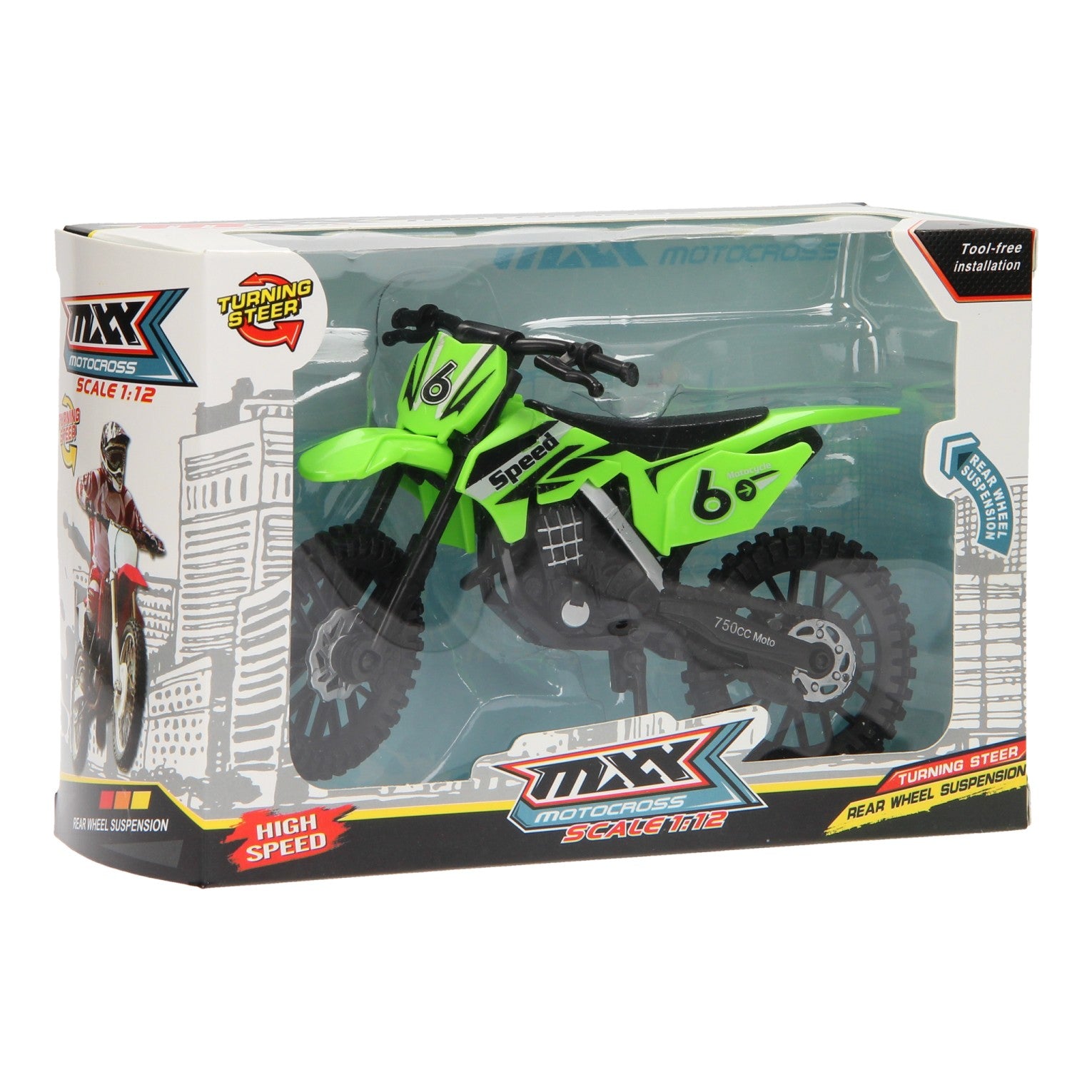 Johntoy motor met achterwiel ophanging