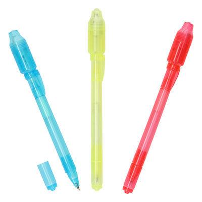 Johntoy geheimschrift pen in blister, 3 assorti