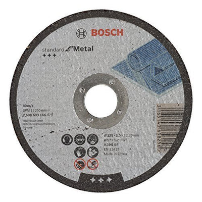 Bosch accessoires doorslijpschijf recht standard for metal a 30 s bf, 125 mm, 22,23 mm, 2,5 mm 1 stuks - 2608603166