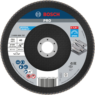 Bosch accessoires 1 lamellenschijf 180 x571, best for metal haaks, k40 - 2608606737