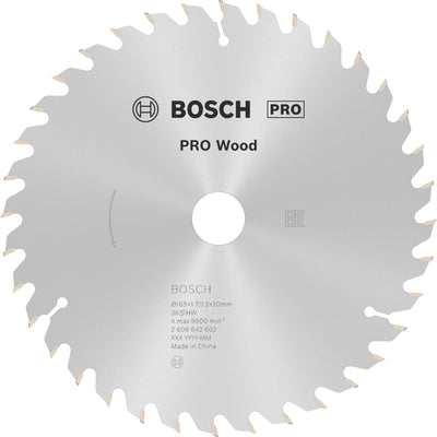 Bosch accessoires cirkelzaagblad 165x20 16x1,7 mm, 36t- 2608642602