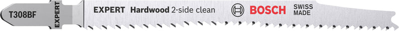 Bosch accessoires expert decoupeerzaagblad t308bf 2st hardwood 2-side clean - 2608901713