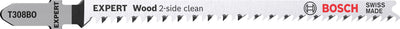Bosch accessoires expert decoupeerzaagblad t308bo 2st wood 2-side clean - 2608901712
