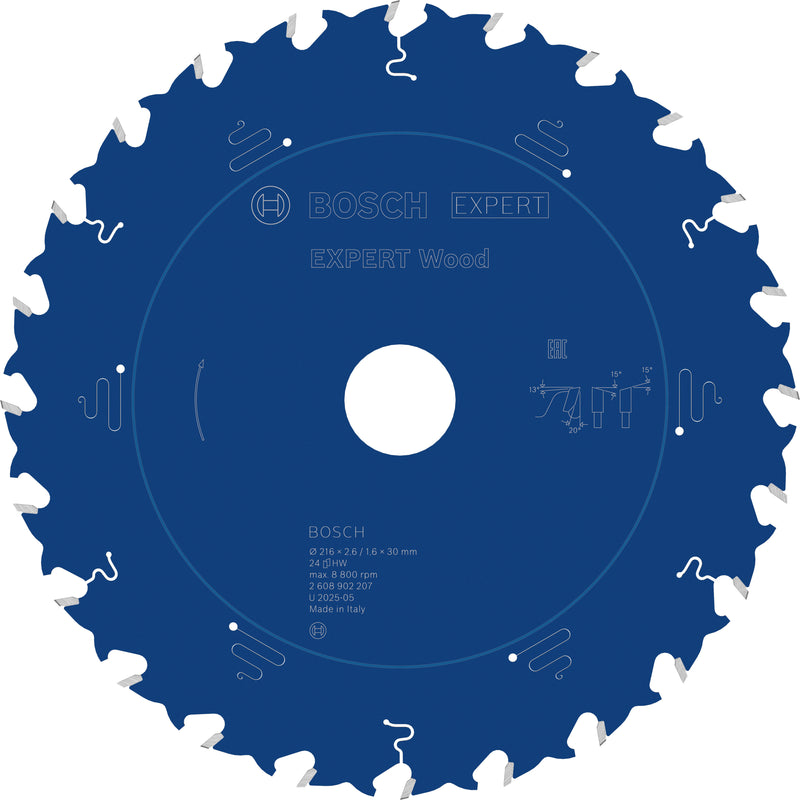 Bosch accessoires expert wood cirkelzaagblad | 216 x 2,6 1,6 x 30 mm | t24 - 2608902207