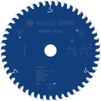 Bosch accessoires expert wood cirkelzaagblad | 165 x 1,8 1,3 x 20 mm | t48 - 2608902218