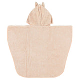 Trixie poncho - mrs. rabbit - 100% biologisch katoen - badcape kind met capuchon - met leuke details - roze - konijn 92 - afbeelding 2