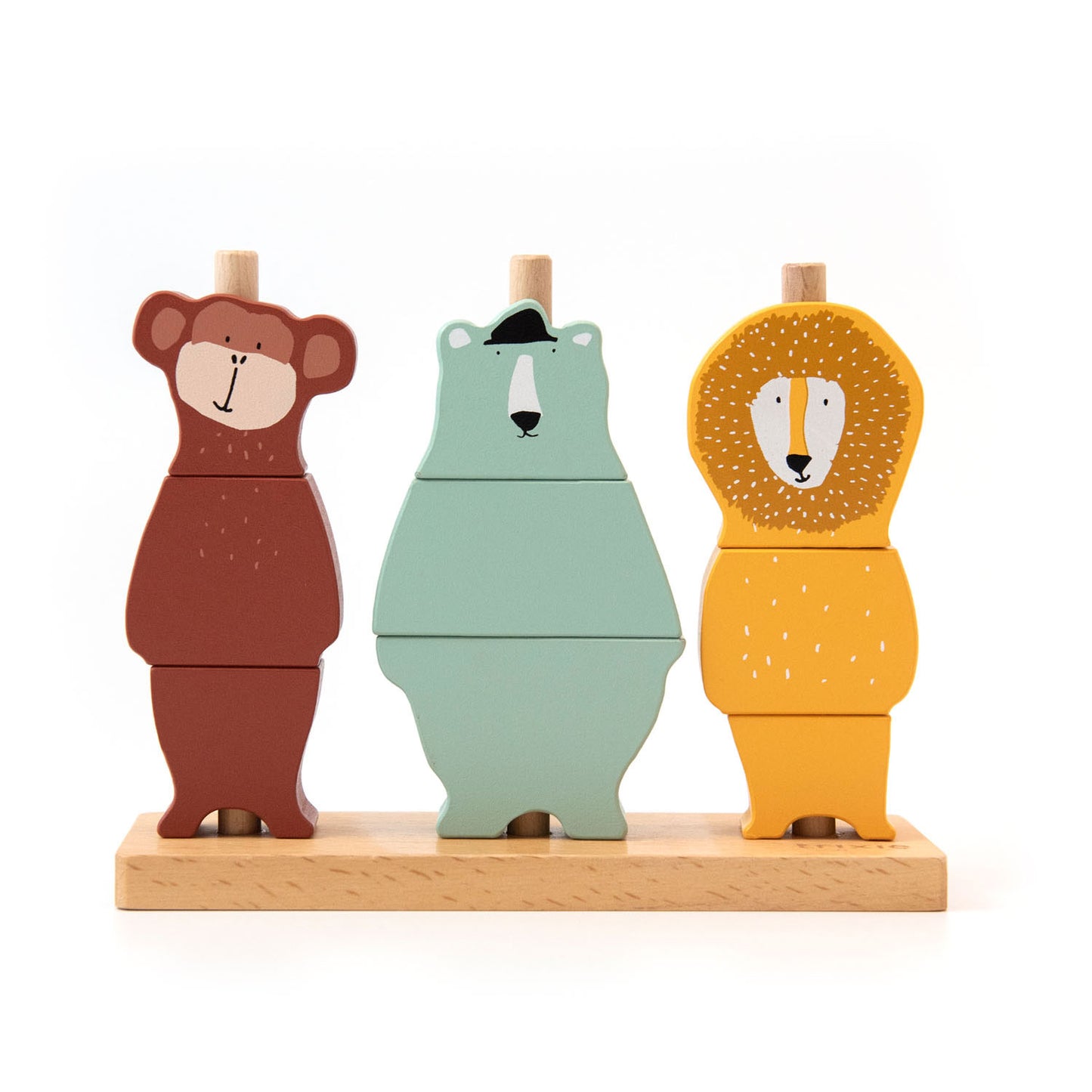 Trixie houten stapel puzzel dieren