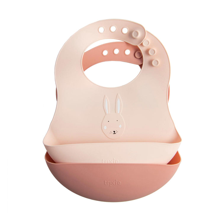 Trixie silicone slabbetje - mrs. rabbit, 2st.