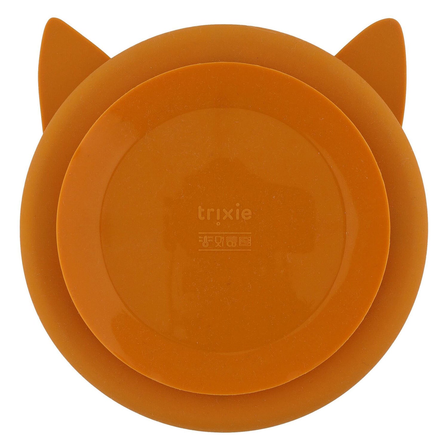 Trixie siliconen bord met vakjes en zuignap - mr. fox