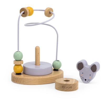 Trixie houten motoriekspiraal - mrs. mouse