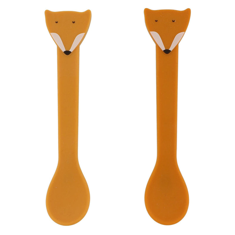 Trixie siliconen lepel - mr. fox, 2st.