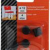 Mack 1047700 - opsteekdop kunststof zwart ø 12 mm 4 st pcs | 6 stuks