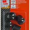 Mack 1047701 - opsteekdop kunststof zwart ø 22 mm 4 st pcs | 6 stuks