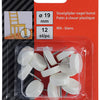 Mack 1047706 - stoelglijder nagel kunststof wit ø 19 mm 12 st pcs | 6 stuks