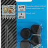 Mack 1047662 - stootdop rubber + schroef zwart ø 22 mm 4 st pcs | 6 stuks